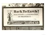 Real Estate Billboard Architecture Giclee Poster Print, 24x18