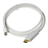 KanaaN Mini-DisplayPort a HDMI 1080p- Supporto Thunderbolt - Per Apple MacBook, MacBook Pro, MacBook Air, iMac, Mac mini o Mac Pro, Notebook e PC, Cavo 180cm - trasferimento video e audio