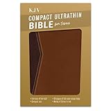 kjv compact ultrathin bible for teens walnut leathertouch