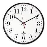 Chicago Lighthouse Quartz Slimline Clock 12-3/4in Black Large Easy To Read  ....