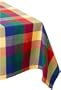 DII Palette Check Indian Summer Tablecloth 60 x 84"