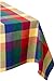 DII Checkered Tabletop Collection 100% Cotton, Machine Washable, Tablecloth, 60x84, Summer Check