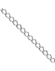 .925 Sterling Silver 5.75mm Fancy Curb Link Chain