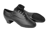 Men Latin Rhythm Salsa Signature S417 Blk Leather 1.5