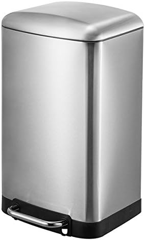 Joyware 12 Liter Rectangle Shaped Stainless Steel Trash Can
