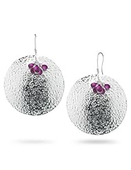 7.00 Cts Amethyst Briolette Earrings in Sterling Silver