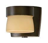 American Fluorescent ARMW1F13RBECT Aria Mini Outdoor Sconce, Tea Stained Glass with an Oil Rubber Bronze Finish 13W
