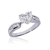 .60 Ct Heart Shape Diamond Engagement Ring Swirl Setting VS1 14k