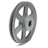 TB Woods BK5258 FHP Bored-to-size V-Belt Sheave, B Belt Section, 1 Groove, 5/8 Bore, Cast Iron, 4.95 OD, 5060 max rpm