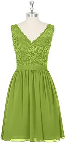 Scallop-hem Lace Neckline Lightweight Chiffon Clover Bridesmaid Dresses Skirt