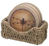 Upright Seagrass Coaster Holder - Style h15