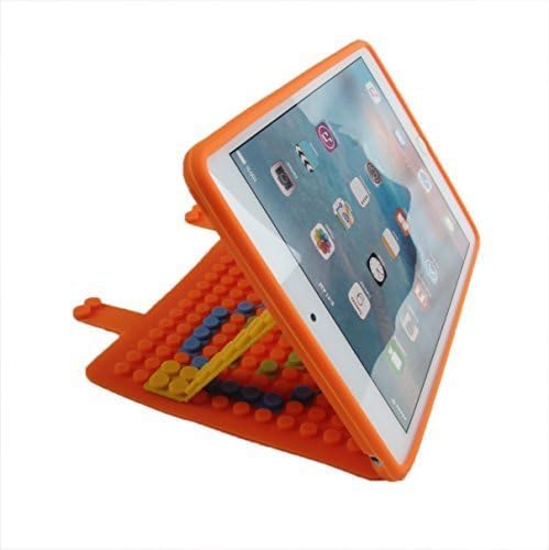 Floon(TM) DIY iPad mini2/mini3 Silicone Case/Cover with Stands: Shockproof Case Delivers the Ultimate Protection, Angle Adjustable for PERFECT Viewing, DIY &amp; Customizable with YOUR Message---ORANGE