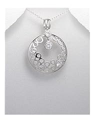 CZ Pendant Necklace In 92.5 Sterling Silver