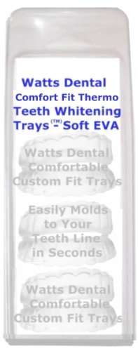 Watts Dental Comfort Fit Teeth Whitening Trays - 6 Trays - 3 Complete Sets - BPA Free