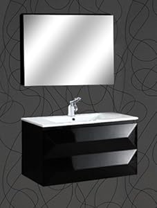 Waschtisch Badmöbel 80cm Keramik Badezimmerset Spiegel Bad Set