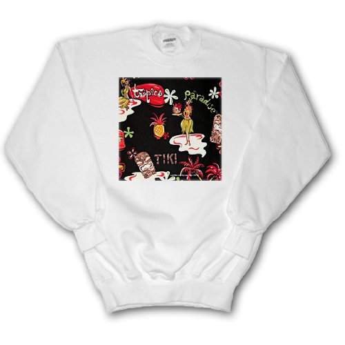 50s Tiki Tropics Islander Red Black - Youth SweatShirt XS(2-4)