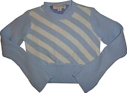 Girl's Tommy Hilfiger Sweater Blue and White Stripes Size S/P