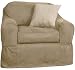 Maytex Piped Suede 2-Piece Slipcover Chair, Tan