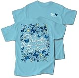 It's A Girl Thing I'm Like A Butterfly Tee Shirt, Medium, Sky Blue