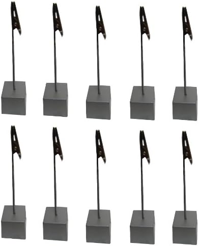 10 Silver Cube Memo Clips with Alligator Clasps for Displaying Photos