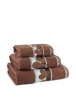 Flor De Algodón Juego De Toallas Corazones (Castaño / Marrón)