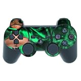 Ghost Green Design PS3 Playstation 3 Controller Protector Skin Decal Sticker