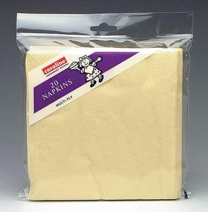 Childrens Toyshop  Toys : Catering Tableware | Napkins 33cm Ivory