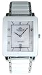 Oniss Men's Caprice II Diamond Accented White Ceramic Watch with Silver Trim on604-m-wht