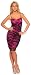 Vintage Assymetrical Pleats Layered Floral Lace Cocktail Dress Partywear clubwear Bridesmaid Evening Prom Dresses H1312 FUCHSIA SMALL Size 8,10