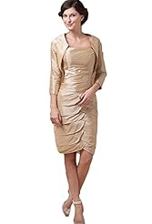 Strapless Taffeta Evening Dress/Mother-of-the-Bride Dress/Prom Dress 