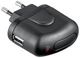 Wentronic USB Reiseladeadapter (230V auf USB (2A)) schwarz
