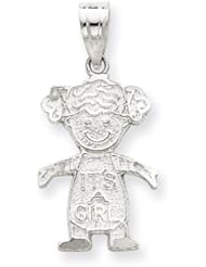 925 Sterling Silver Its A Girl New Baby Charm Pendant