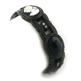 Jet Dreams Cameo Stretch Bracelet by 