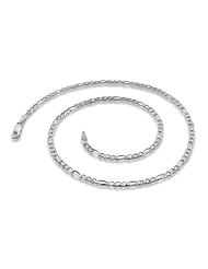 Sterling Silver Figaro Chain 3.2MM (16", 18" 20", 22", 24" Lengths)