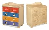 Room Magic Natural 5-Drawer Chest, Star Rocket