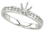 14K White Gold Diamond Engagement Ring Semimount