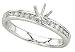 14K White Gold Diamond Engagement Ring Semimount