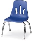 BERRIES PLASTIC CHAIR w/CHROME-PLATED LEGS - 10 HT - BLUE