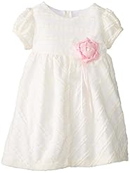Girls Empire   Waistline Puff Sleeves Polyester  Dress With a Ribbon 