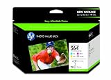 Original HP 564 Series Ink Cartridges with 150 sheets of 4 x 6 inch HP Advanced Photo Paper Photo Value Pack in Retail Packaging (CG491AN)