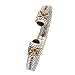 14K Yellow Gold and Sterling Silver with Onyx and Garnet Cuff