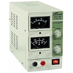 Labor-Netzger�t McPower 'RNG-1502' regelbar 0-15V=, 0-2A, 2x Analog-Anz., 30 Watt