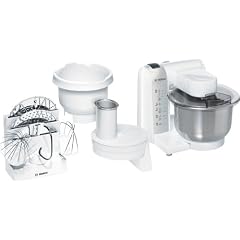 Bosch MUM4835 K�chenmaschine / 600 Watt / Edelstahl-R�hrsch�ssel / Durchlaufschnitzler / Kunststoff-R�hrsch�ssel / Rezept DVD