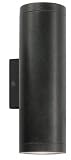 from Eglo Lighting @ WOWOOO Riga - Tall Anthracite Up/Down Outdoor Wall Light - 84003 - by Eglo