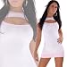 Sports : Sexy Minikleid Weiss Rosa Gr 34 36 S38