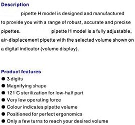 GOWE Pipette H50 Single Channel Adjustable-volume Micropipette 5-50ul for laboratory pipette
