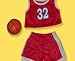 Search : 2006-Red & White Basketball Uniform Clothes for 14