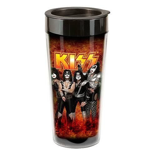 Vandor 87251 KISS Plastic Travel Mug, Multicolored, 16-Ounce