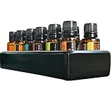 Luxurious Shades Of Stone Essential Oils Holder Carrying Case - Storage And Display Box for 12, 15ml Bottles - Free Matching Tray - 100% Onyx Stone (Classy Black)