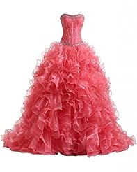 Strapless Beaded Quinceanera Dress  with a Brush/Sweep Train 
